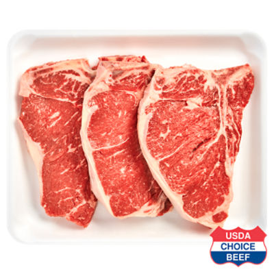 USDA Choice Beef Loin, T-Bone Steak, Family Pack