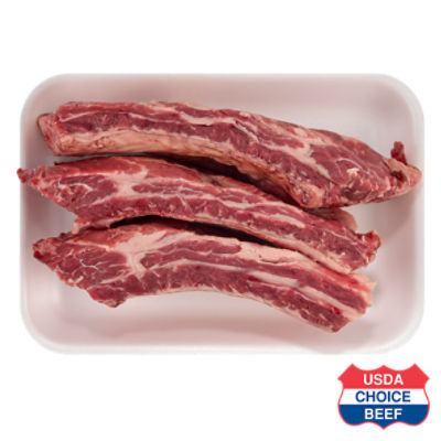 USDA Choice Beef Back Ribs, Bone In, Sliced, Average Weight 1 lb Pack