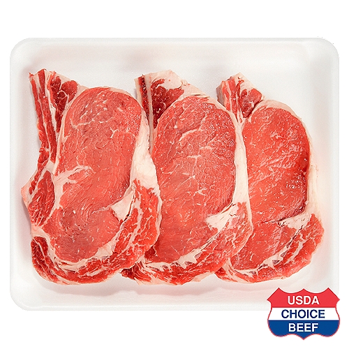 USDA Choice Beef Bone-In, Rib Steak, Family Pack
