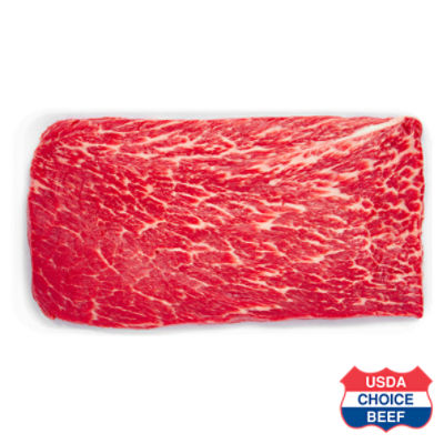 USDA Choice Beef Chuck Top Blade Flat Iron Steak, Boneless, Average Weight 1 lb Pack