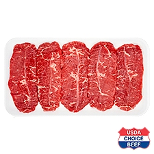 USDA Choice Beef Chuck Boneless, Top Blade Steak, Thin Sliced, 1 pound, 1 Pound