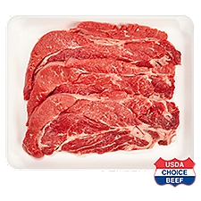 USDA Choice Beef, Semi Boneless Chuck Steak, Thin Sliced