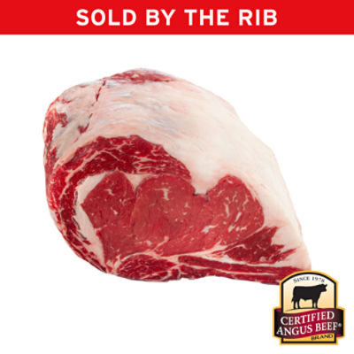 Certified Angus Beef Center Cut Rib Roast, Bone In, Custom Cut, Sold by the Rib