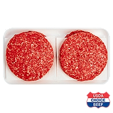 USDA Choice Beef, Ground Beef Patties, 90% Lean
