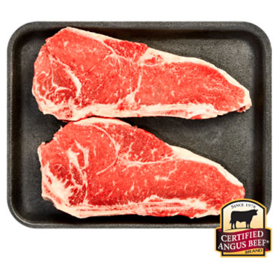 Certified Angus Beef New York Strip Steak, Bone In, Average Weight 2.5 lb Pack