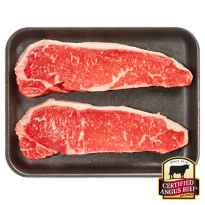 Certified Angus Beef Loin New York Strip Steak, Boneless, Average Weight 1 lb Pack