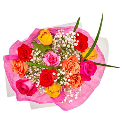 Premium Dozen Rainbow Rose Bouquet ShopRite
