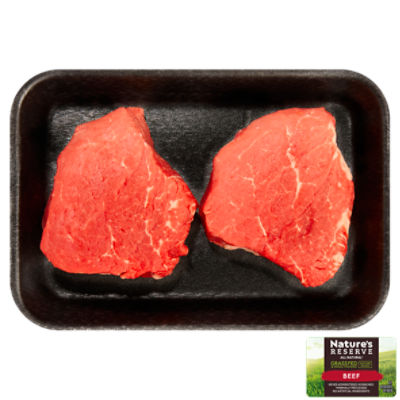 Nature's Reserve Beef Tenderloin Steaks, Boneless, Average Weight 1 lb Pack