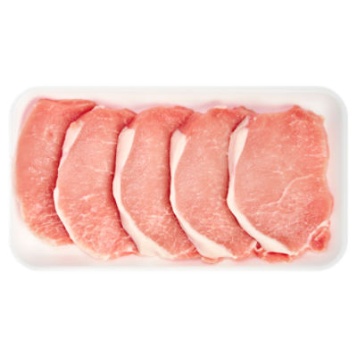 Fresh Center Cut Pork Loin Chops, Boneless, Thin Sliced, Average Weight 1 lb Pack