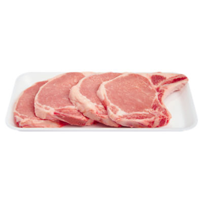 Fresh Center Cut Pork Loin Chops, Bone In, Thin Sliced, Average Weight 1.25 lb Pack