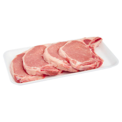 Fresh Center Cut Pork Loin Chops, Bone In, Thin Sliced, Average Weight 1.25 lb Pack