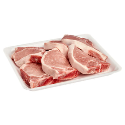 Fresh Center Cut Pork Loin Chops, Bone In, Family Pack, Average Weight 3 lb Pack