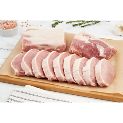 Fresh Rib End Pork Loin Combo, Boneless, Average Weight 9-11 lb Pack