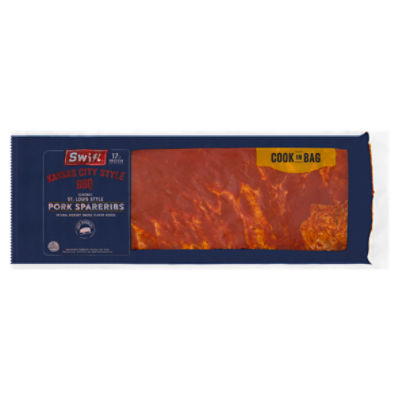 Swift Kansas City Style BBQ Seasoned St. Louis Style Pork Spareribs
