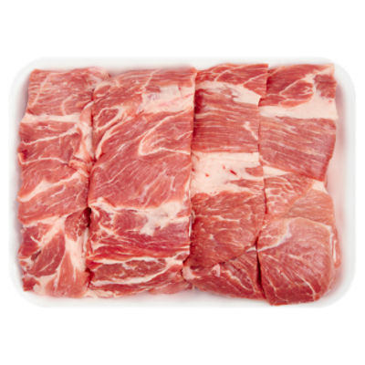 Fresh Boneless Pork Butt, Sliced Southern Style for BBQ