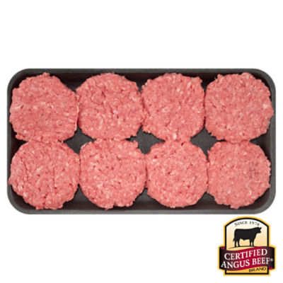 Certified Angus Beef Freshly Ground 80% Lean / 20% Fat Beef Sliders, Average Weight 1.25 lb Pack