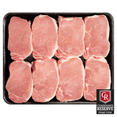 Chairman's Reserve Prime Center Cut Pork Loin Chops, Boneless, Family Pack, Average Weight 3 lb Pack