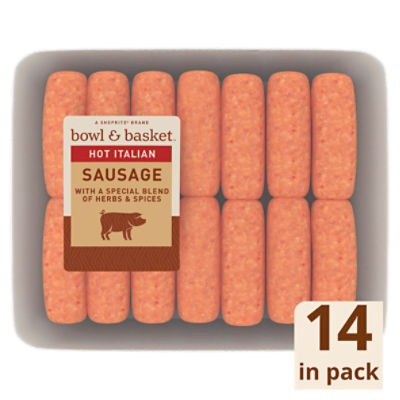 Bowl & Basket Hot Italian Sausage, 2.5-3 LB, 2.5 Pound