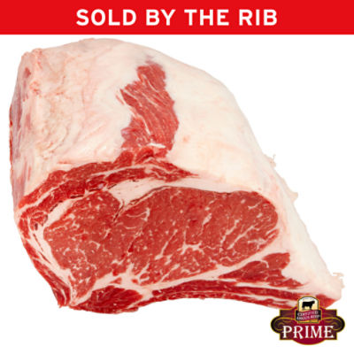 Certified Angus Beef Prime Center Cut Rib Roast, Bone In, Custom Cut, Sold by the Rib