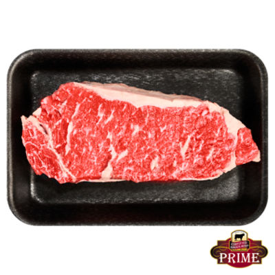 Certified Angus Beef Prime Beef Loin New York Strip Steak, Boneless, Average Weight 1 lb Pack