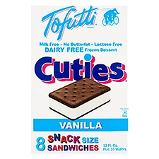 Tofutti Cuties Vanilla Dairy Free Frozen Dessert, 8 count, 12 fl oz