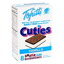 Tofutti Cuties Vanilla Dairy Free, Frozen Dessert, 12 Fluid ounce