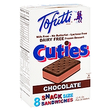 Tofutti Cuties Chocolate Snack Size Sandwiches Dairy Free Frozen Dessert, 12 fl oz