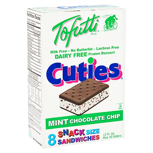 Tofutti Cuties Mint Chocolate Chip Snack Size Sandwiches Dairy Free Frozen Dessert, 12 fl oz
Make Someone Happy!