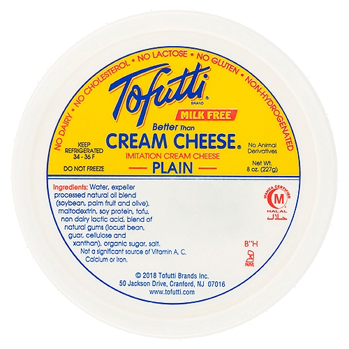 Tofutti Plain Better Than Cream Cheese, 8 oz