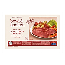 Bowl & Basket Flat Cut, Corned Beef Brisket, 3.1 Pound