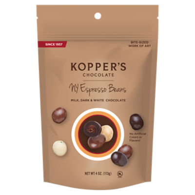 Kopper's Dark Chocolate Iced Coffee Bites, 4 oz.