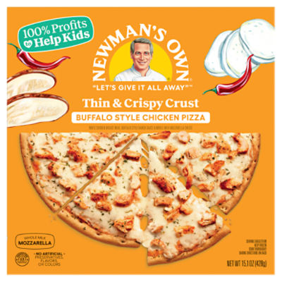 Newman's Own Thin & Crispy Crust Buffalo Style Chicken Pizza, 15.1 oz, 15.1 Ounce