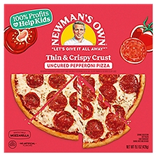 Newman's Own Uncured Pepperoni Thin & Crispy Crust Pizza, 15.1 oz