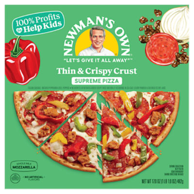 Newman's Own Thin and Crispy Crust Supreme Pizza, 17 oz, 17 Ounce