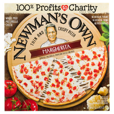Newman's Own Thin and Crispy Crust Margherita Pizza, 16.4 oz, 16.4 Ounce