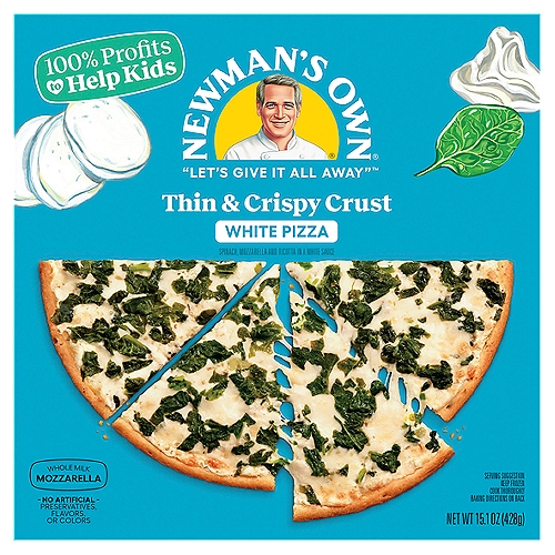 Newman's Own Thin and Crispy Crust White Pizza, 15.1 oz