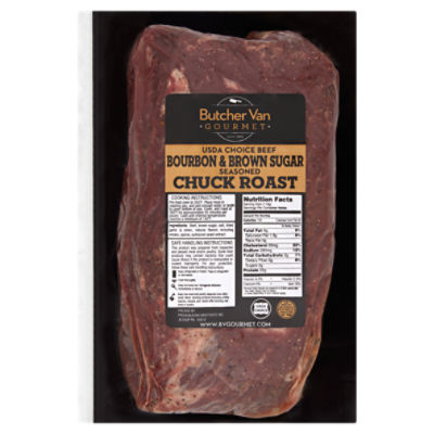 Butcher Van Gourmet Bourbon & Brown Sugar Seasoned Chuck Roast USDA Choice Beef