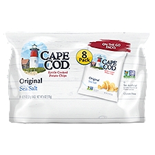 Cape Cod Original Sea Salt Kettle Cooked Potato Chips, 0.75 oz, 8 count