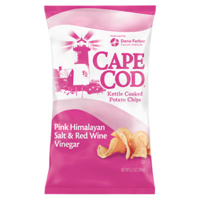 Cape Cod Potato Chips, Pink Himalayan Salt & Red Wine Vinegar Kettle Cooked Chips, 6.5 Oz