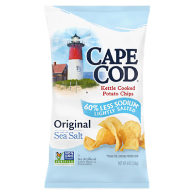 Cape Cod Potato Chips, Lightly Salted Kettle Cooked Chips, 8 Oz