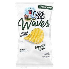 Cape Cod Waves Jalapeño Ranch Kettle Cooked Potato Chips, 7 oz