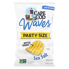 Cape Cod Potato Chips, Wavy Cut Sea Salt Kettle Chips, 13 Oz Party Size