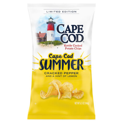 Cape Cod Summer Cracked Pepper Kettle Cooked Potato Chips Limited Edition, 6.5 oz
