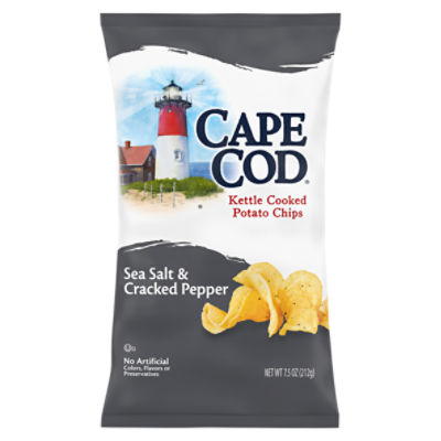 Cape Cod Sea Salt & Cracked Pepper Kettle Cooked, Potato Chips