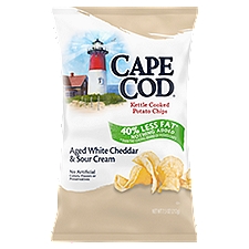 Cape Cod Aged White Cheddar & Sour Cream Kettle Cooked, Potato Chips, 7.5 Ounce