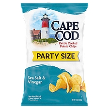 Cape Cod Potato Chips, Sea Salt & Vinegar Kettle Chips, 13 Oz Party Size