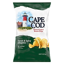 Cape Cod Sweet & Spicy Jalapeno Kettle Cooked Chips, Potato Chips, 7.5 Ounce