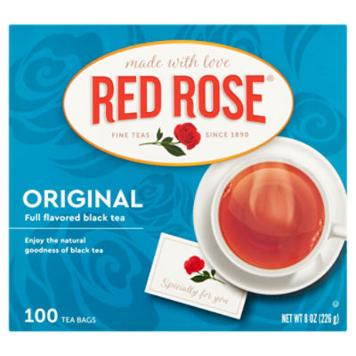 Red Rose Original Full Flavored Black Tea Bags, 100 count, 8 oz