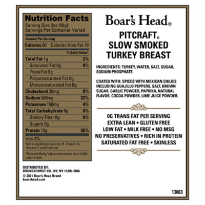 Boar's Head Pitcraft Slow Smoked Turkey Breast