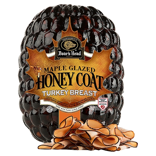 Delivering an irresistible sweet and savory flavor, Boar's Head Maple Glazed Honey Coat® Turkey Breast is glazed with 100% pure maple syrup, coated with golden honey and slow roasted for a delightfully sweet taste of home.